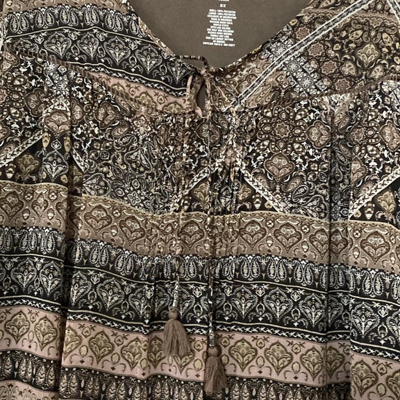 Women’s long sleeve Eve Tribal print Tunic Size 3X - Picture 3 of 7